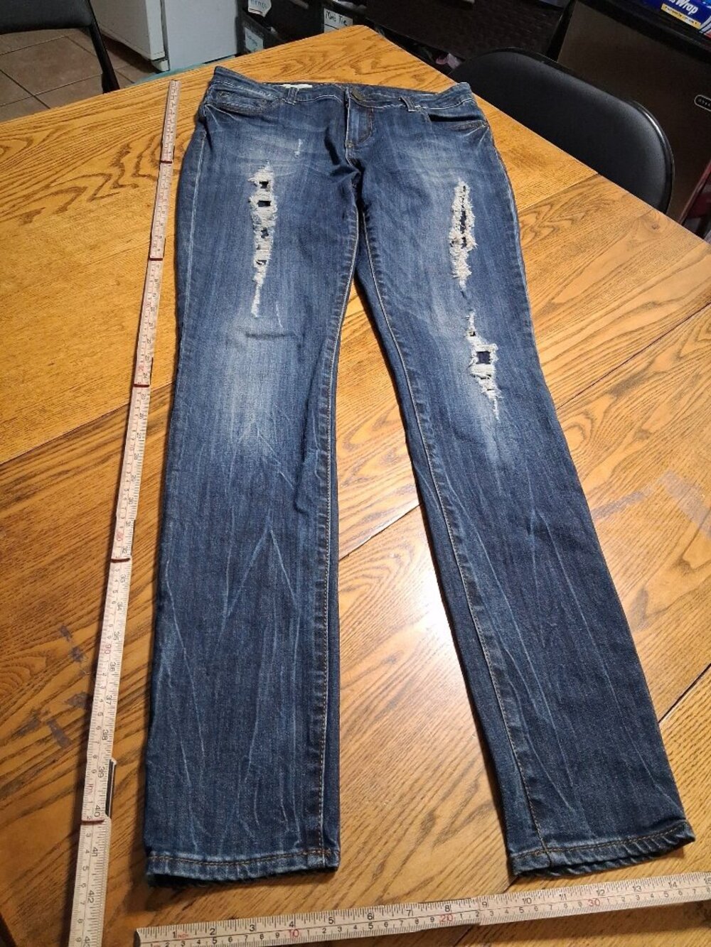 KUT FROM THE KLOTH JEANS WOMENS 8 MIA TOOTHPICK SKINNY PANTS DISTRESSED used
